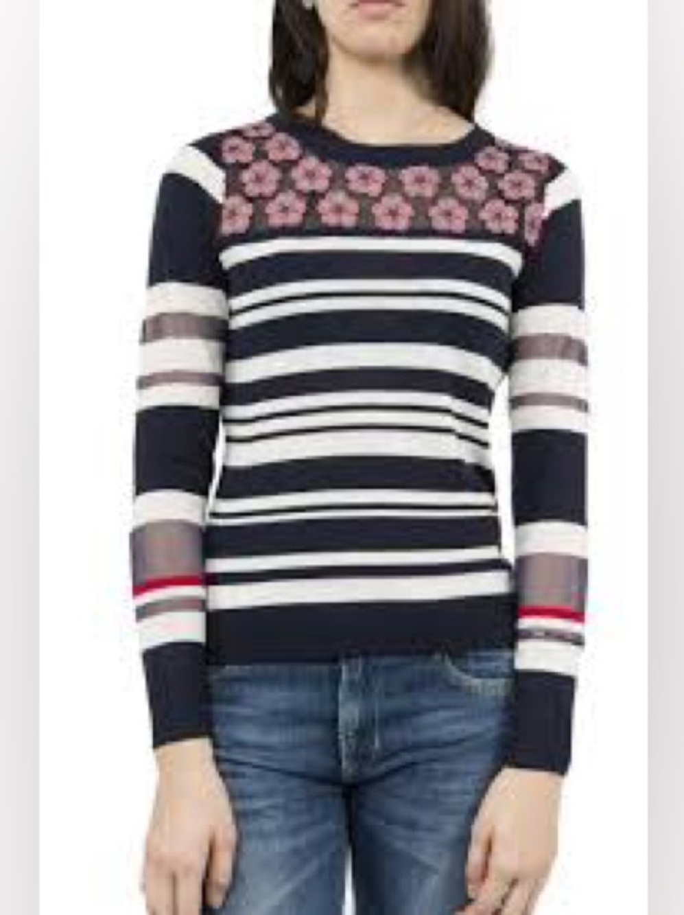 DESIGUAL, the Flowers patchwork sweater!